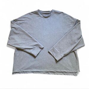 nike grey longsleeve yoga drop shoulder